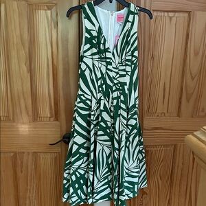 Kate Spade sundress green leaf print size 6